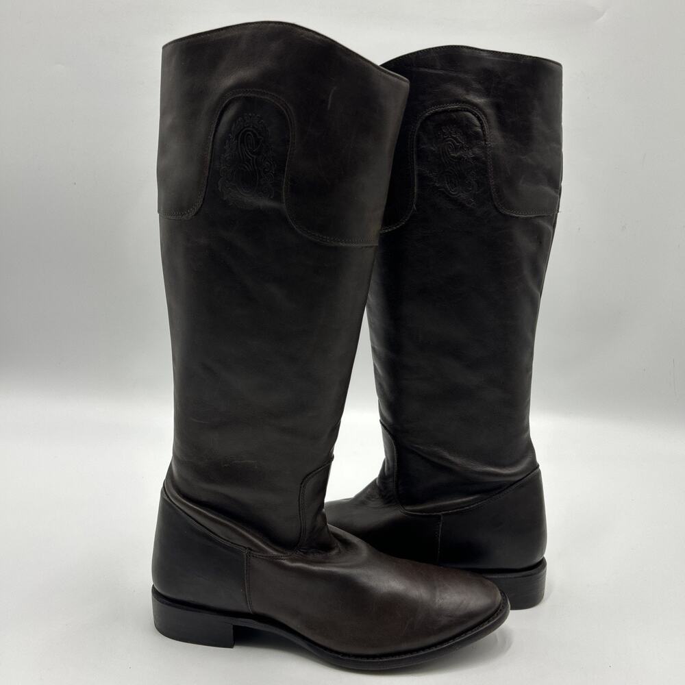 Sonora Sophie Women’s DARK BROWN Leather Tall Boots Size US 9 B
